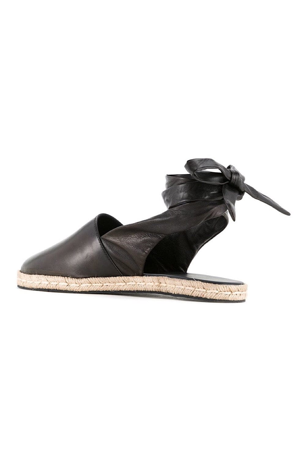 Moncler Leather Espadrilles Black
