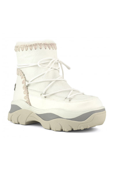 FW311001C MOU Μπότες Chunky Sneaker Lace Up White
