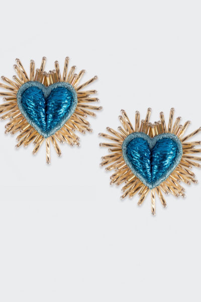 Olivia Dar Sparkle Heart Earrings