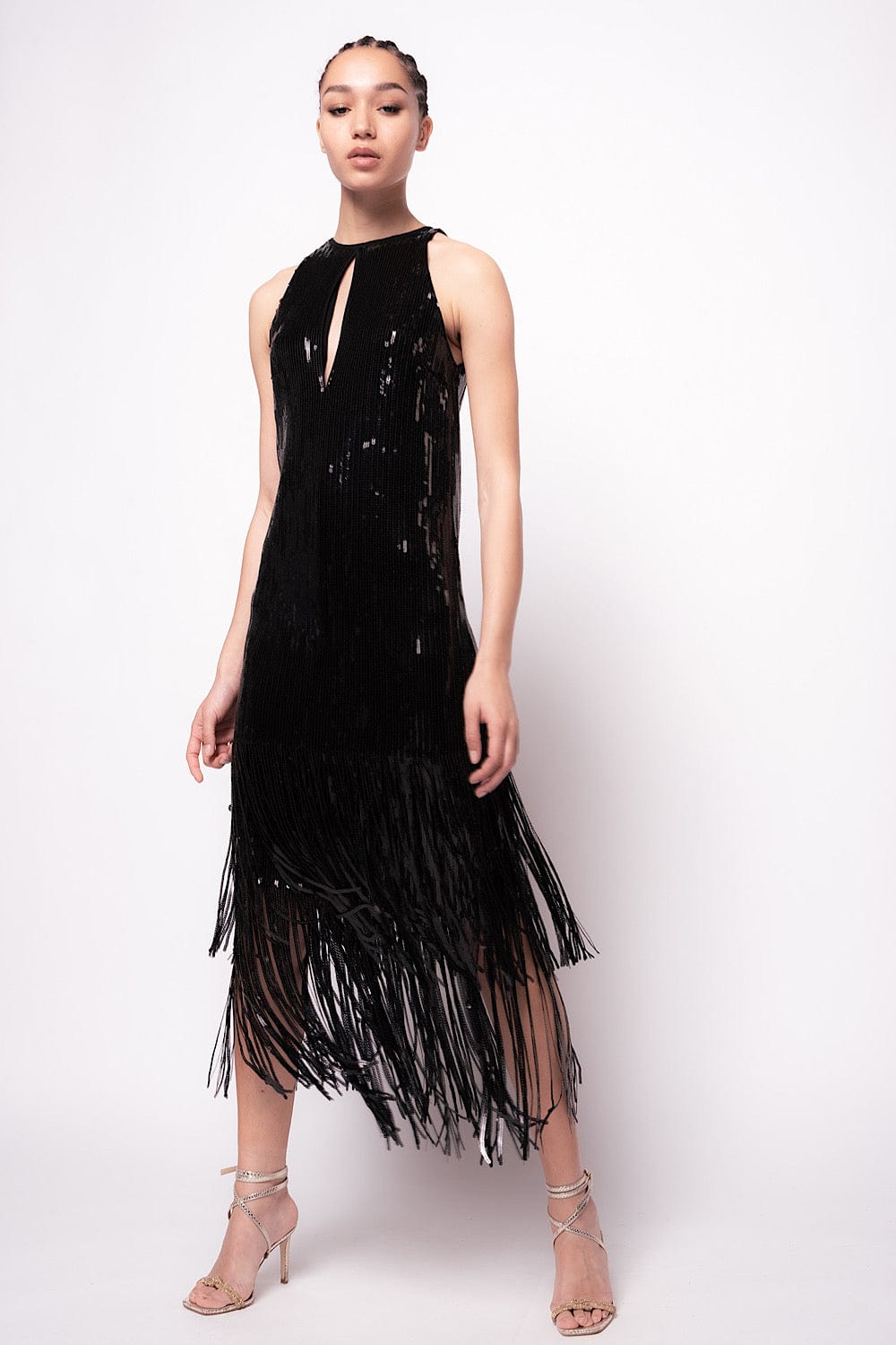 pinko dresses Pinko Acerola Midi Dress Black with Sequins 1N13JS A059 Z99 – beautycollection.gr