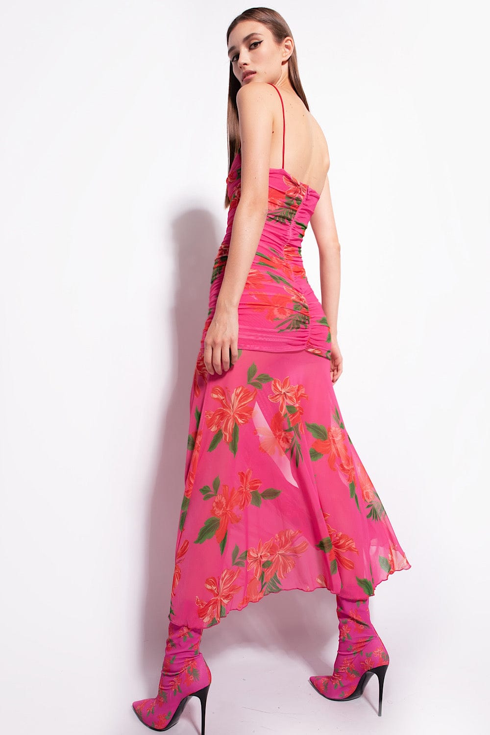 Pinko Abbronza Fitted Dress Floral Fuchsia 100952 A0SP YNR –  beautycollection.gr