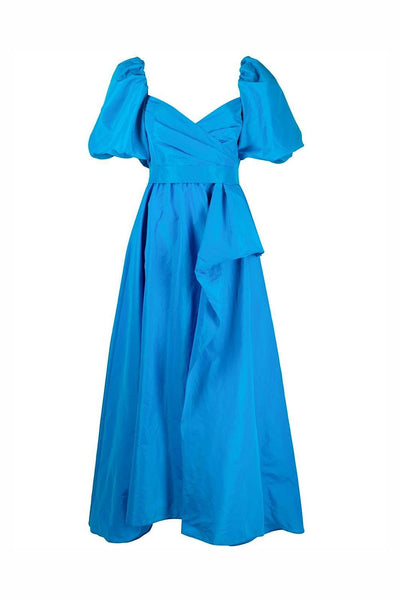 Pinko Los Frentones Μκρύ Φόρεμα με Βολάν Μπλε 100604 Y3LE F71