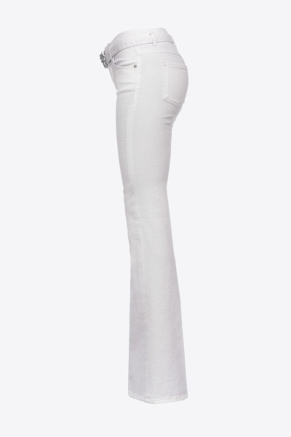 Pinko Flora Flared Pants White 100166 A0FL Z04
