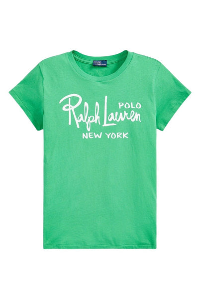 Polo Ralph Lauren Logo Cotton Jersey T-Shirt Πράσινο 211905850001