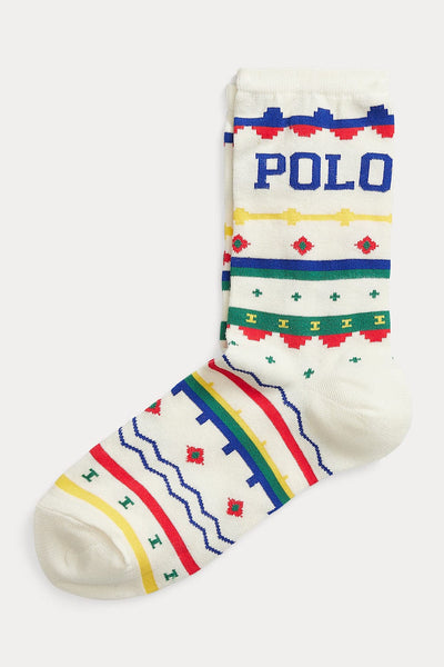 Polo Ralph Lauren Logo Fair Isle Crew Socks Save to Wishlist 455898058