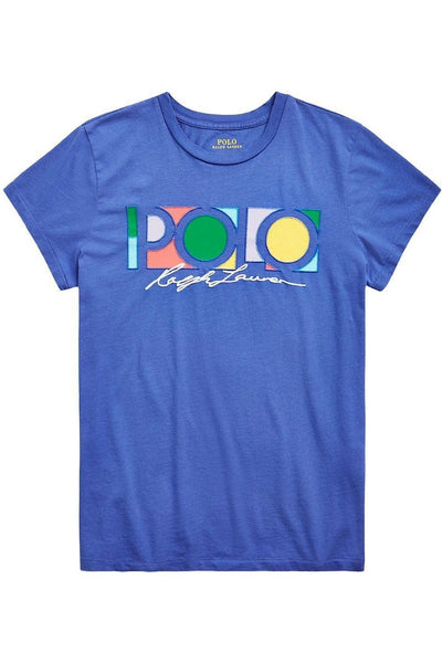 Polo Ralph Lauren Embroidered Logo Graphic Jersey T-Shirt Μπλε 211856637003