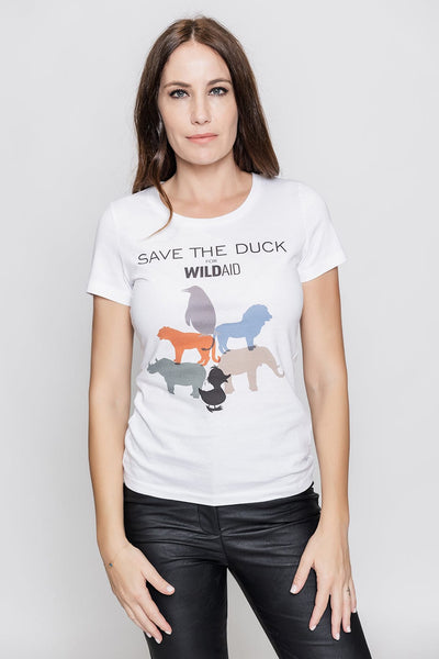 Save The Duck Pessy Κοντομάνικη Μπλούζα Άσπρη DT1009W PESSY15 00002